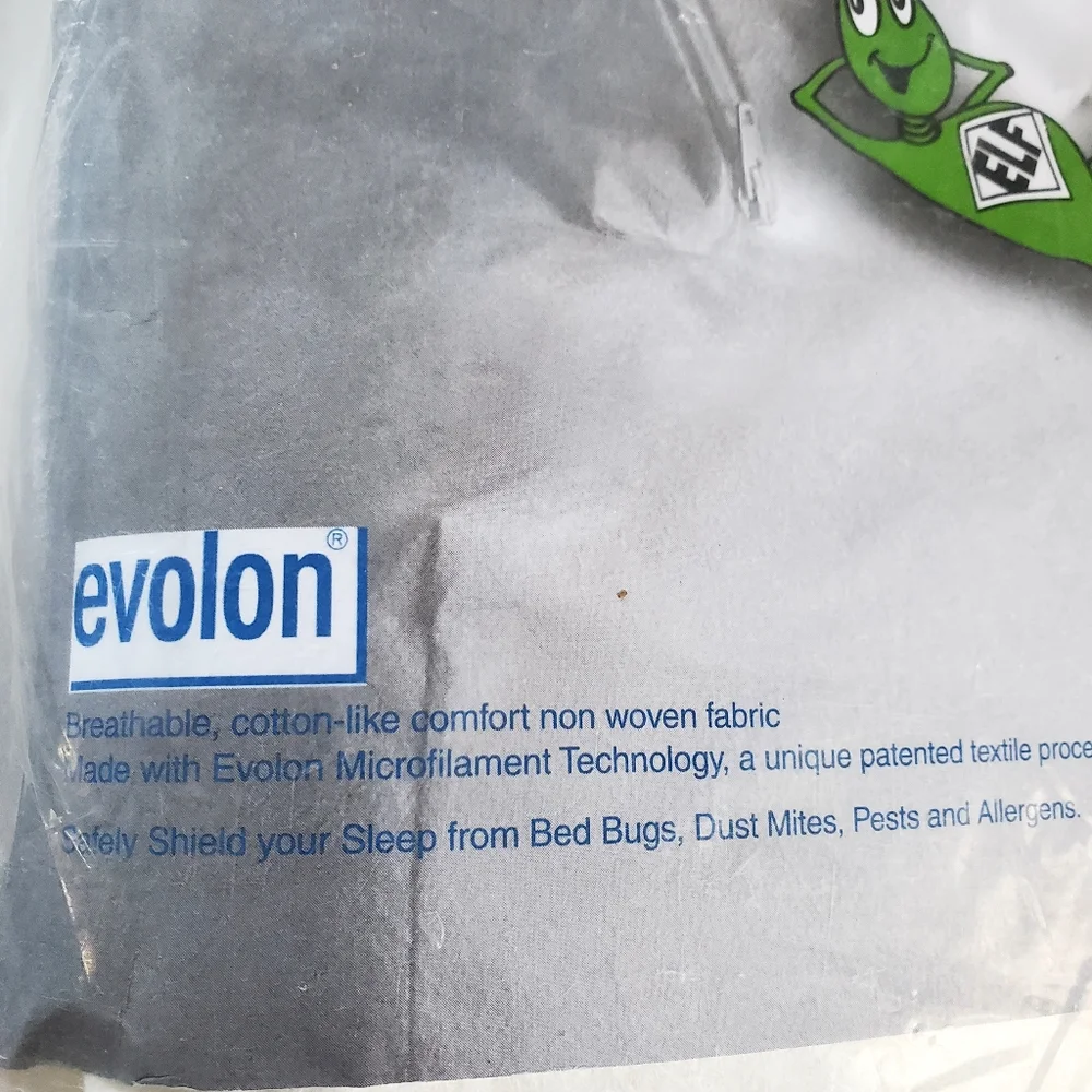 New ELF Sleep Safe Zip Mattress Cover - White Full Size
